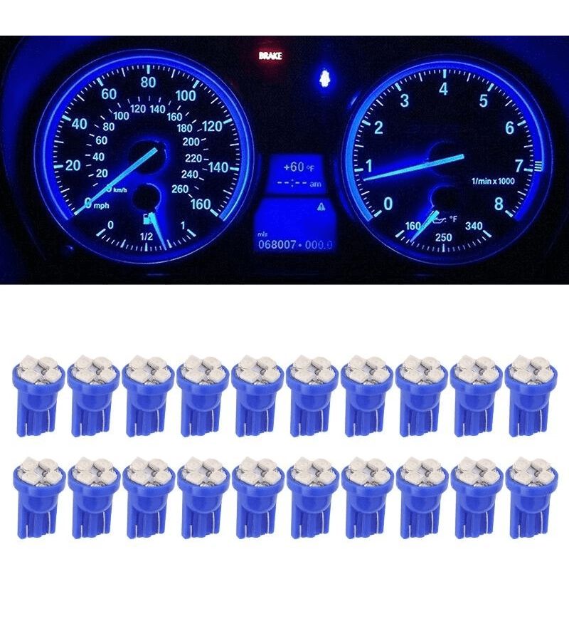 20x W5W 194 168 T10 4SMD 3528 LED Bulbs Blue Trunk Light for Chevrolet Ford - Image 1