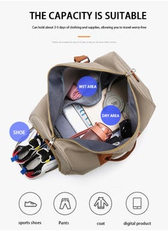 Herschel Zipper Closure Duffel Bag 48x30x24 Centimeter Blue/Brown  - Image 4