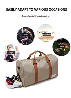 Herschel Zipper Closure Duffel Bag 48x30x24 Centimeter Blue/Brown  - Image 3