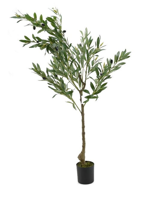 Artificial Olive Tree in Potted Green/Black 120cm