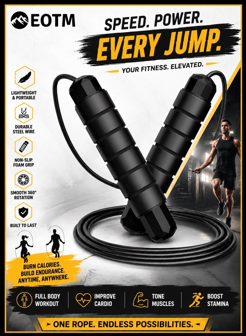 EOTM Skipping Jump Rope For Men and Women With Adjustable Height - Image 1