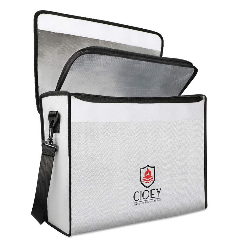 CIOEY Fireproof Document Bag - Fireproof Box [Thermal Insulated] Fireproof Safety Boxes for Home Large Fireproof Bag Lockable Zipper Fireproof Safe Box Home Safes Fireproof Waterproof Fireproof Money Bag - Image 1