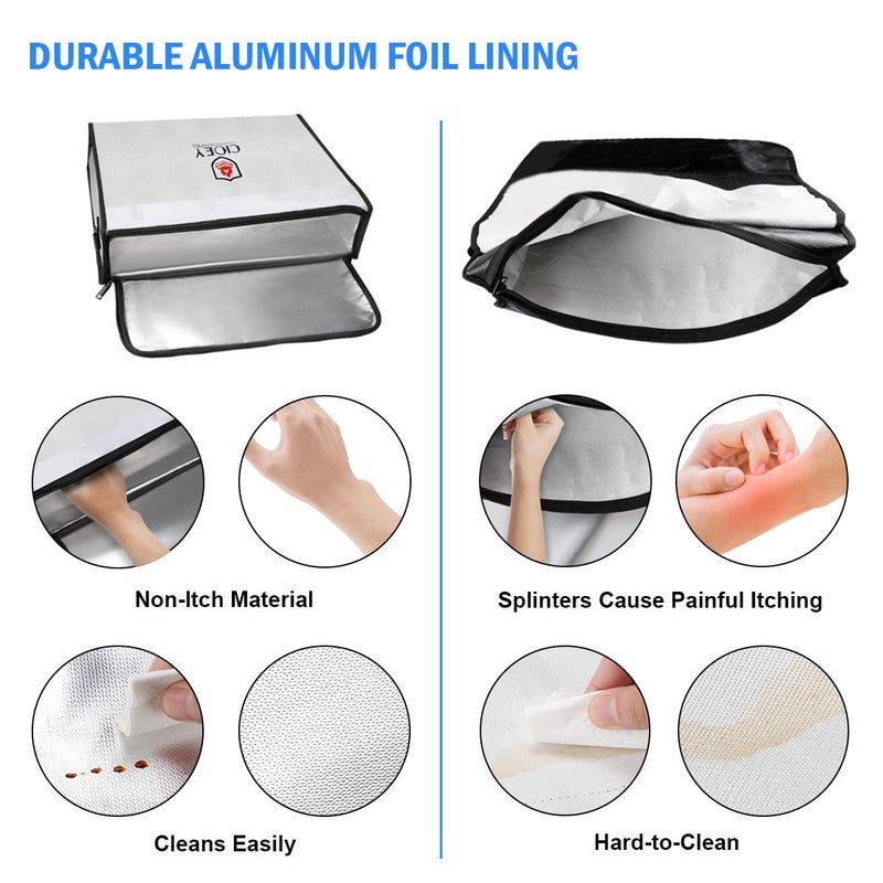 CIOEY Fireproof Document Bag - Fireproof Box [Thermal Insulated] Fireproof Safety Boxes for Home Large Fireproof Bag Lockable Zipper Fireproof Safe Box Home Safes Fireproof Waterproof Fireproof Money Bag - Image 5