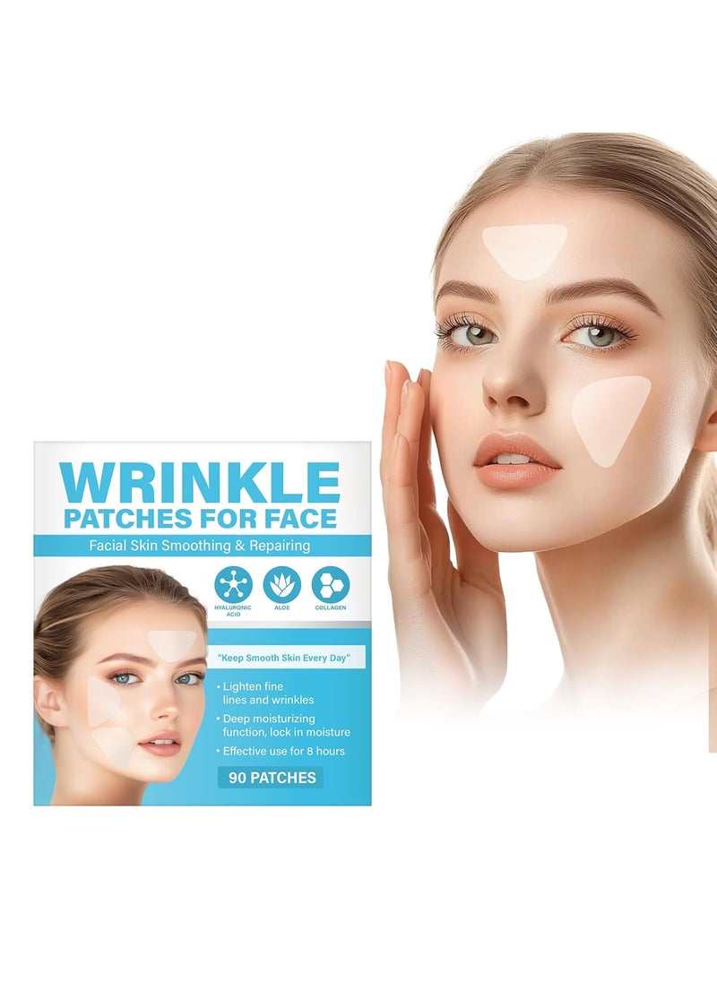 Hemir - Anti Wrinkle Patches 90 Patches Invisible Smile Line Patches for Face Forehead Wrinkle Patches Firming Skin and Reducing Wrinkle - Image 1