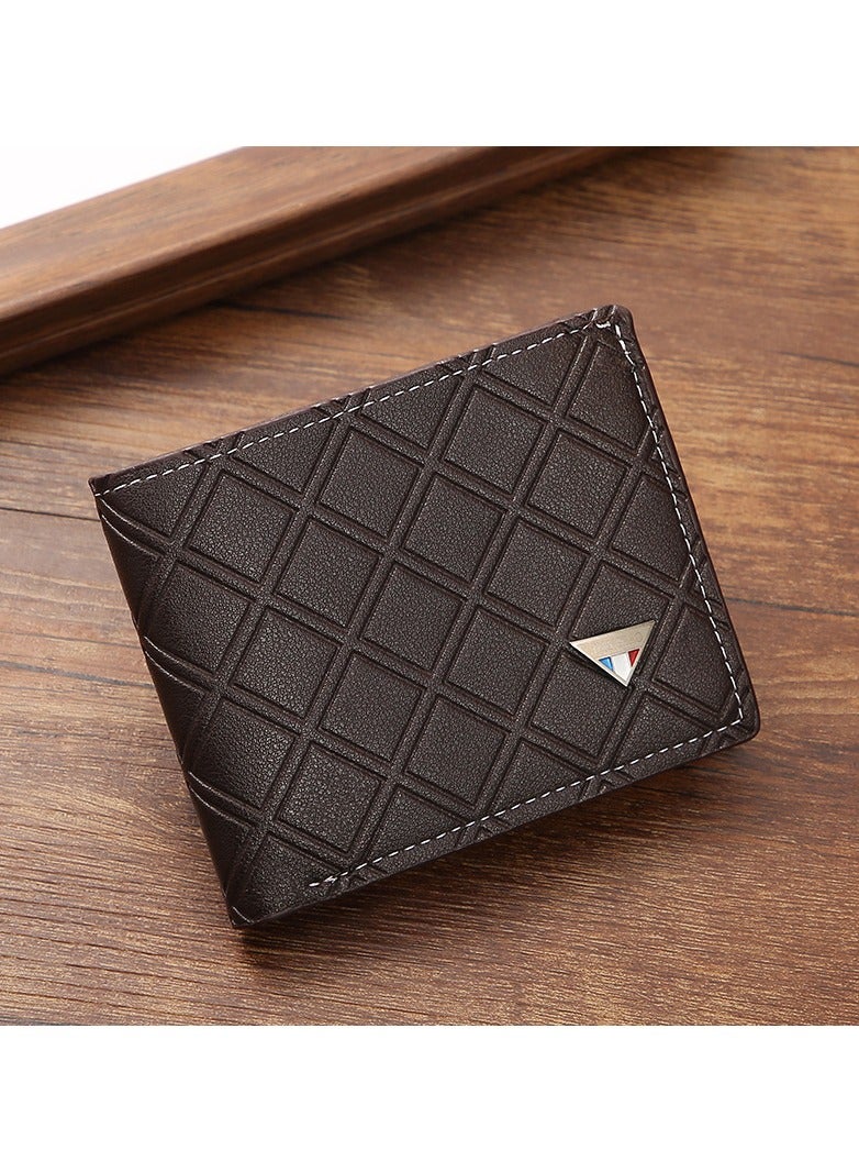KUYING New Fashion Casual Plaid Multi Card Wallet