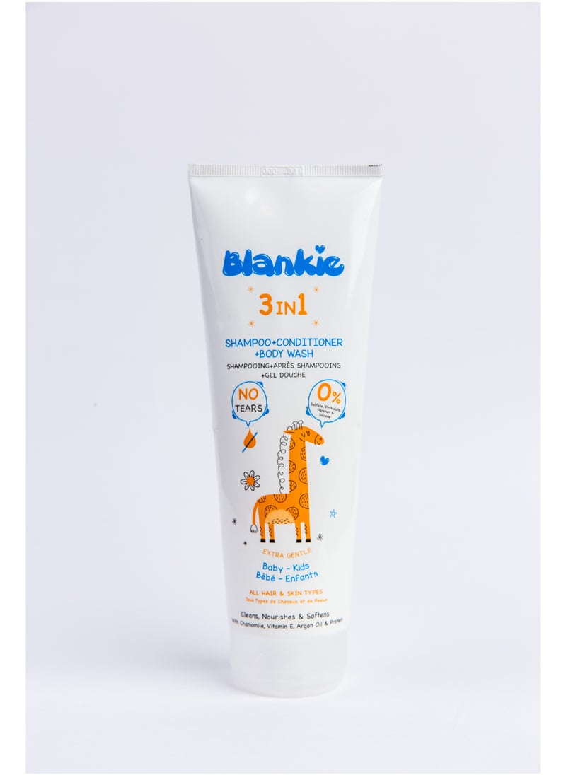 Blankie 3 In 1 Baby Shampoo, Conditioner & Body Wash - 200 ml  - Image 1