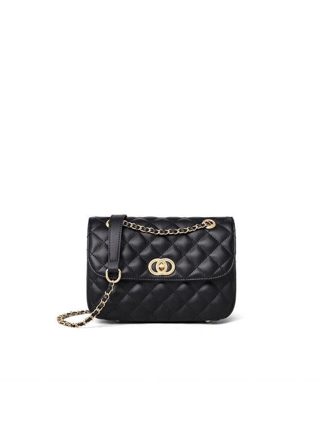 Viney Leather Handbag For Women, Diamond Pattern Chain Bag, Light Luxury Crossbody Shoulder Bag, Birthday Gift With High-end Feel For Girlfriend Or Wife - Image 3