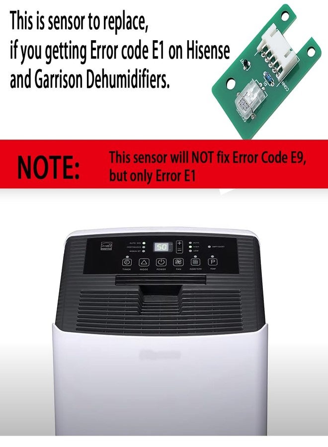 XTPTFABS Humidity Sensor Board Compatible with Hisense Dehumidifiers/Garrison Dehumidifier (for Tank Capacity:70 Pint)-Only Fix Error E1 - Image 4