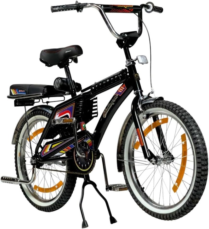 ALBADER Rambo 20 Inch Kids Bicycle, Indonesian Style Single Speed Bike with Durable Steel Frame, Front & Rear Caliper Brakes, Rear Passenger Seat, Whitewall Tires, Sport Bicycle - Image 1