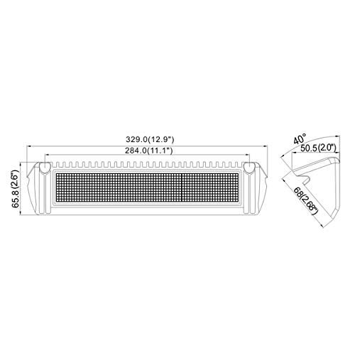 Raycharm 13" Exterior LED Flood Light Fixture, 40° Down Angle Beam, 3000K Warm-White Super Bright, 12V/24V DC, High Lumen Output Low Current Draw, Aluminum Housing Black Finish for RV Camper, 1-Pack - Image 2