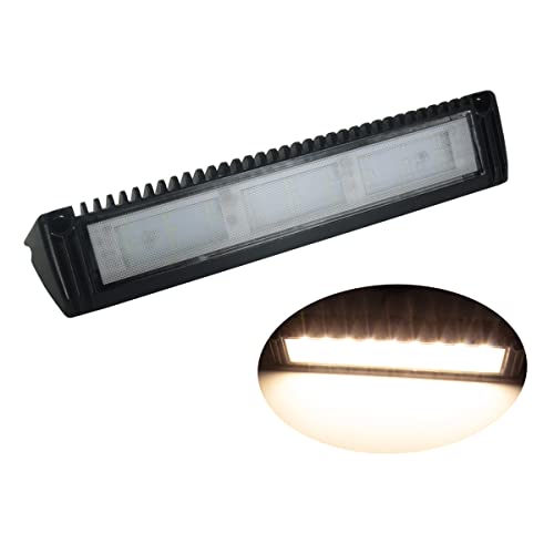 Raycharm 13" Exterior LED Flood Light Fixture, 40° Down Angle Beam, 3000K Warm-White Super Bright, 12V/24V DC, High Lumen Output Low Current Draw, Aluminum Housing Black Finish for RV Camper, 1-Pack - Image 1