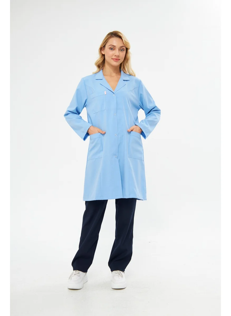 Mervem Student Apron Alpaca Female Blue