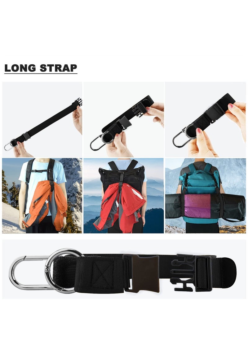 SYOSI Elastic Jacket Gripper Travel Strap, Suitcase Straps Belts with D-Ring Hooks and Buckle, Heavy Duty Luggage Straps for Travel Luggage, Hands Free Travel Accessories (4 Pack)  - Image 5