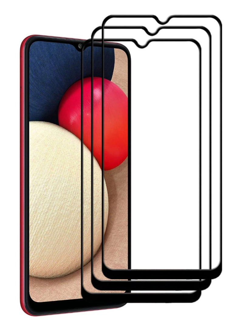ACLIX 3 Pieces Antistatic ESD Dustproof Premium Quality High Definition Tempered Glass Screen Protector Designed For Samsung Galaxy A02s - Image 1