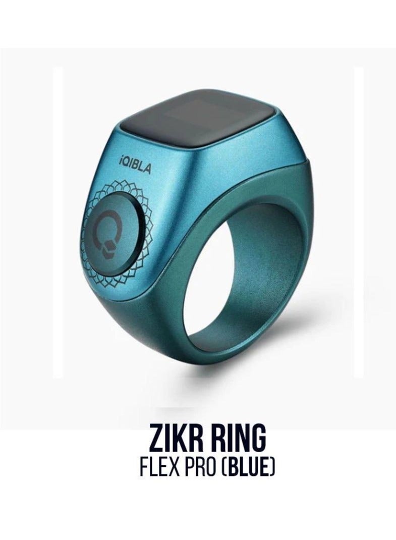UMEOX Digital Counter Tasbeeh 3 Size Compatible SMART Zikr Metal Ring Blue - Image 1