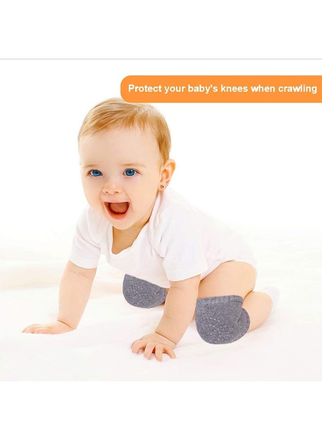 TORASO خوذة بيبي توراسو ووسادات الركبة للزحف والمشي، العمر 6-36 شهر، غابة رمادية - Image 5
