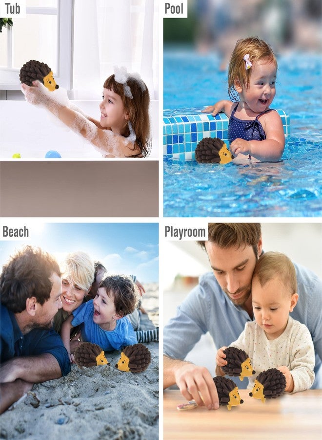 Puzzled DolliBu Hedgehog Bath Buddy Squirter - Floating Brown Hedgehog Rubber Bath Toy, Fun Water Squirting Bathtime Play for Toddlers ,Cute & Soft Wild Life Animal Toy for The Bathtub, Beach & Pool for Kids - Image 4