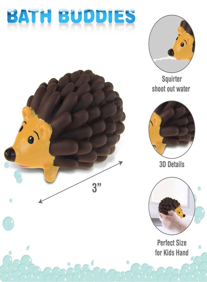 Puzzled DolliBu Hedgehog Bath Buddy Squirter - Floating Brown Hedgehog Rubber Bath Toy, Fun Water Squirting Bathtime Play for Toddlers ,Cute & Soft Wild Life Animal Toy for The Bathtub, Beach & Pool for Kids - Image 2