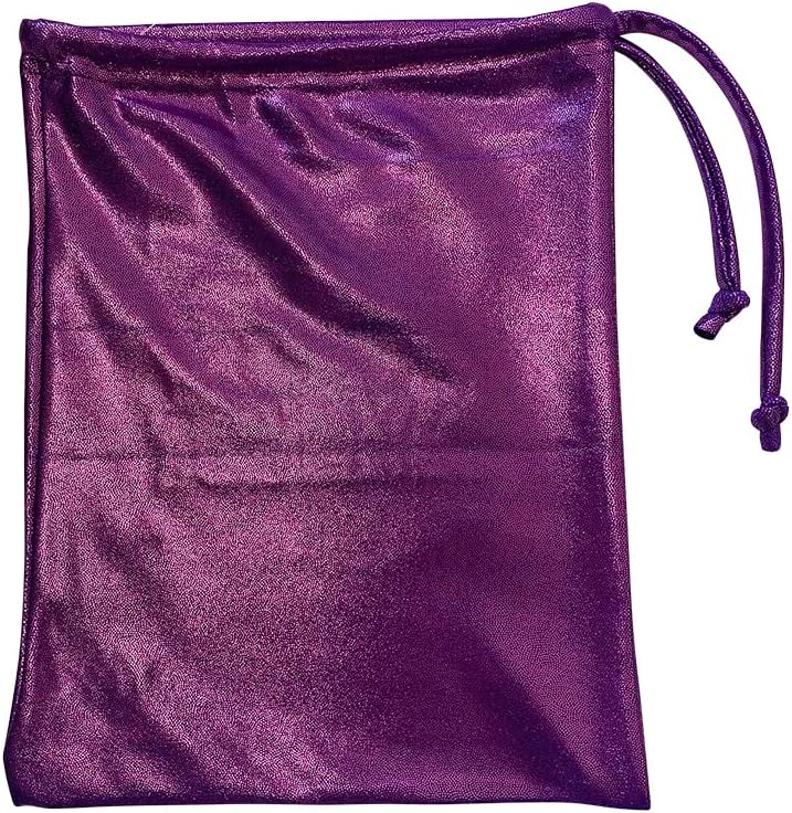 LILFOX 8"x10" Drawstring Gymnastics SMALL GRIP BAG 26x20cm - Lightweight Bag for Personal Equipment - Shiny Foil Rhinestones - Image 2