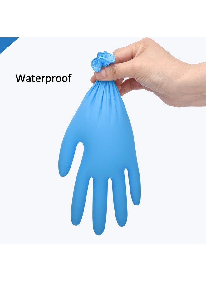 Schneider Nitrile Exam Gloves, Medium, Box of 100, Heavy Duty Disposable Gloves, Textured, Latex Free, Food Safe, Industrial Gloves for Medical, Cleaning, Cooking, Blue - Image 2