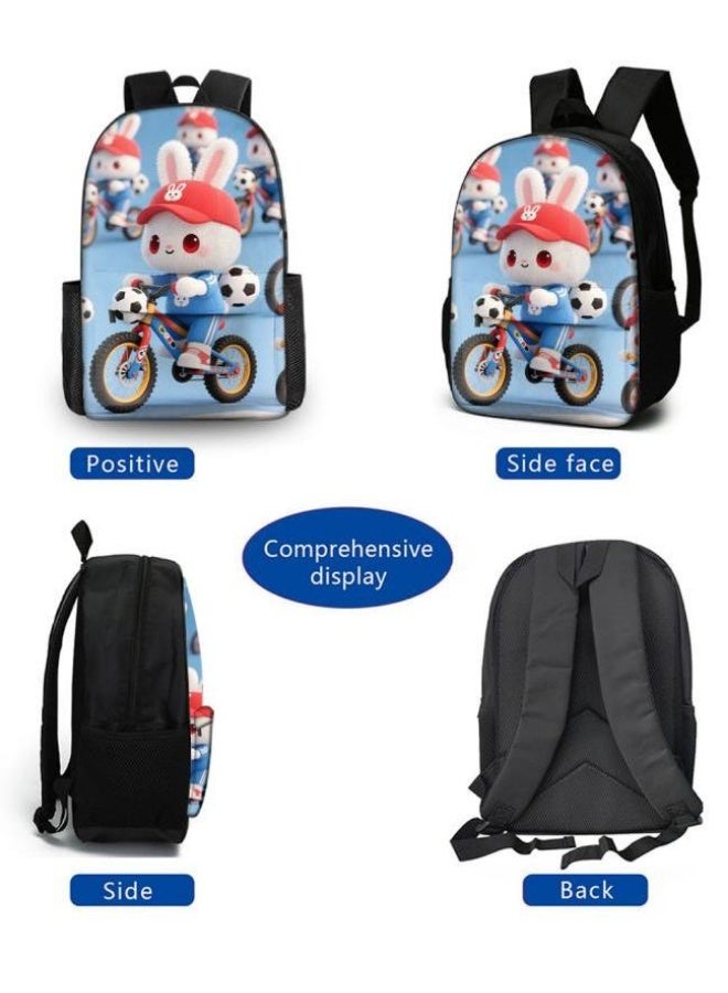 Bright Li Fire Unlock the new fashion of childish fun! Three-piece set of bags, cartoon elements for children and teenagers (students, children, friends' outings, mountain climbing, schooling, etc. can be used) - 6 - Image 3