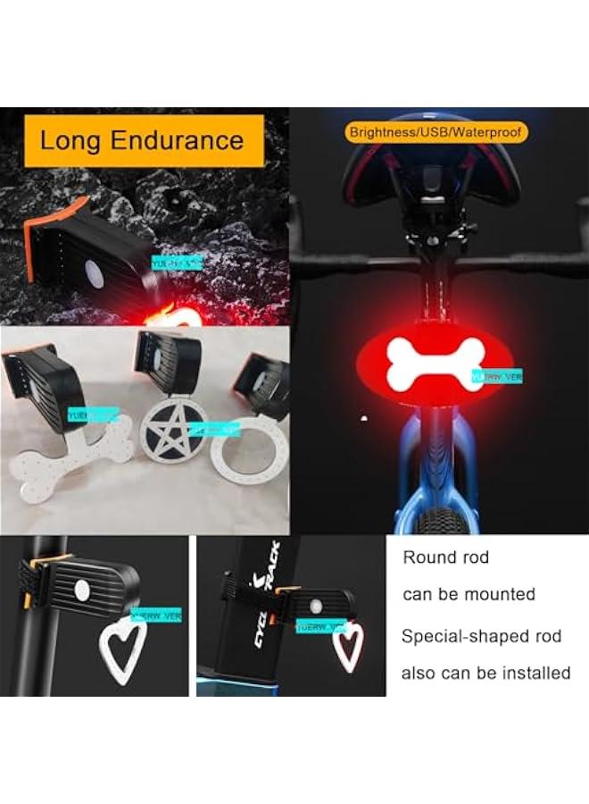 Arabest Rechargeable Bike Tail Light LED Bicycle Rear Light Cycling Night Essential Bright Seat Back Safety Lamp 5 Modes Warning Waterproof Flash MTB Light for Men Women Kids - Image 3