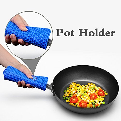 CAKETIME Silicone Trivet Mats - Hot Pads Spoon Rest, Multipurpose Trivet for Hot Dishers Heat Resistant Food Grade Silicone Set of 4 - Image 5