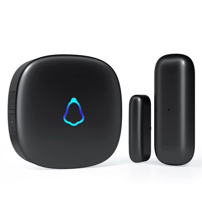 METAK Door Chime, METAK Wireless Door Open Contact Sensor Alarm with 500 FT Range, 58 Chimes and 5 Volume Levels for Business/Store/Home/Office When Entering, 1 Transmitter + 1 Plug-in Receiver - Image 1