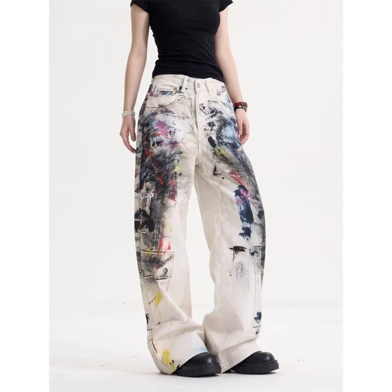 Unisex Classic Denim Jeans Loose Fit Daily Outdoor Wear - Image 2