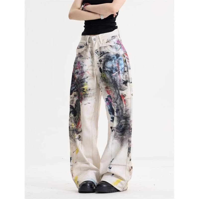 Unisex Classic Denim Jeans Loose Fit Daily Outdoor Wear - Image 3