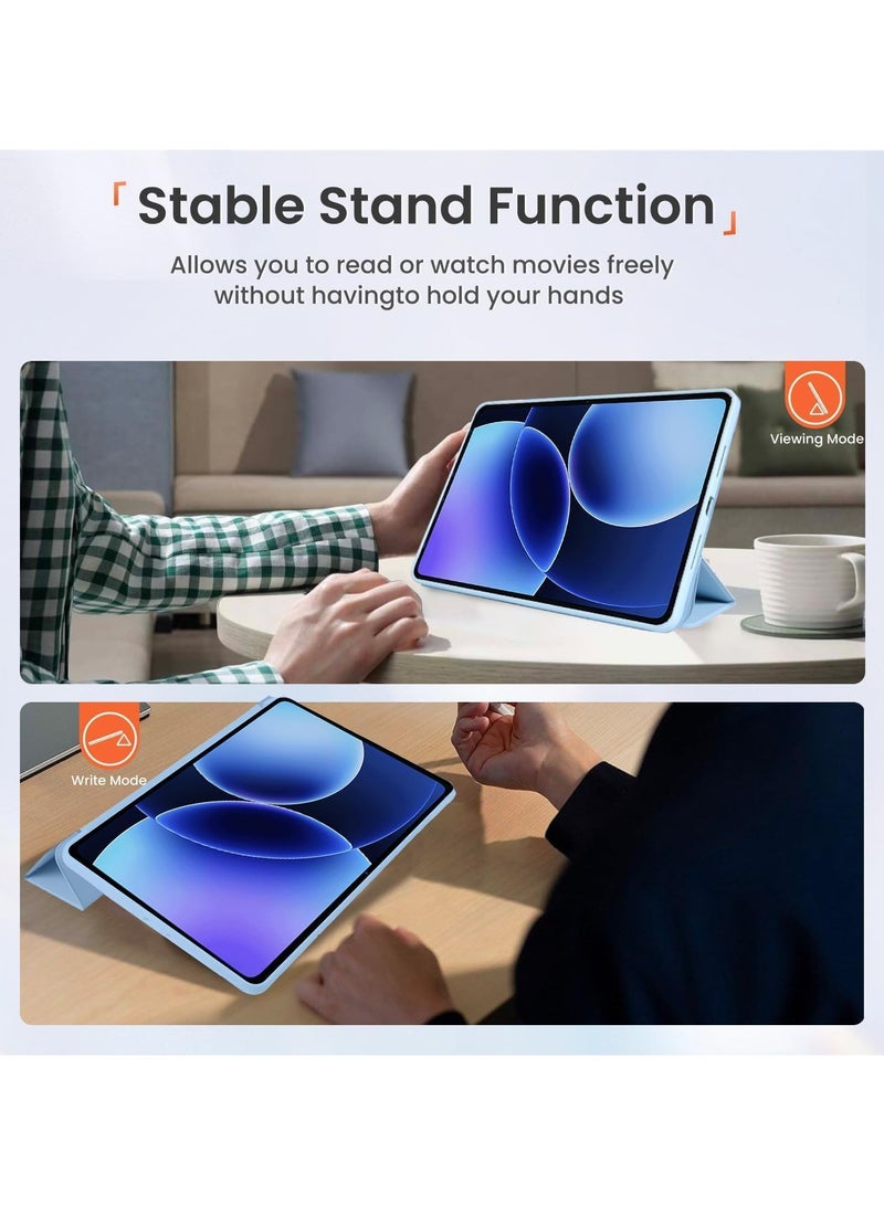 غطاء واقي متوافق مع لوح Honor Pad X7 8.7 بوصة (موديل 2025) من نوع فوليو مقاوم للخدوش، مع إغلاق قفلي، وحامل متعدد الزوايا بطية Y، ووظيفة الاستيقاظ/النوم التلقائي. - Image 2