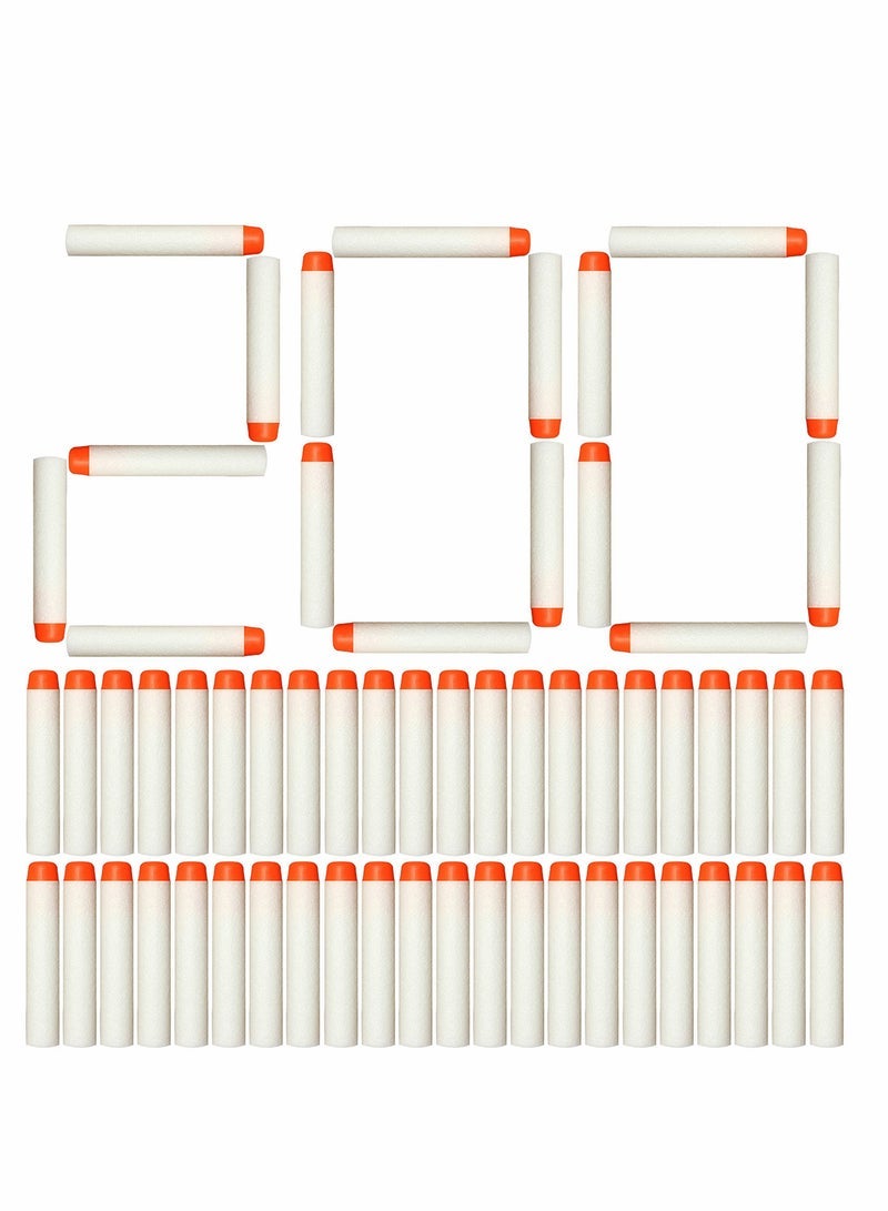 AMOSTING 200Pcs Refill Darts for Nerf N Strike Elite Glow at The Dark Bullets Pack - White - Image 1