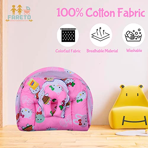 Fareto Baby Mattress with Net & Sleeping Bag (0-6 Months)(Pink T) - Image 5