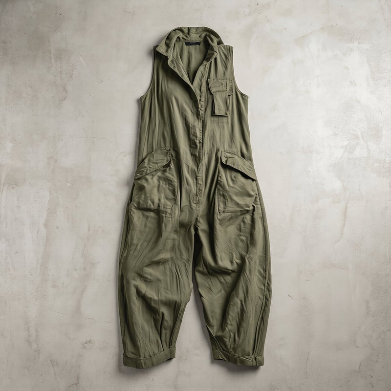Womens Sleeveless Jumpsuit Outdoor Travel Loungewear Loose Comfortable Lightweight Breathable Summer Romper - Image 4