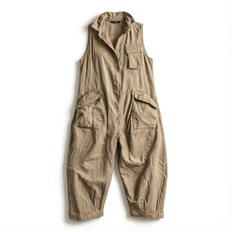 Womens Sleeveless Jumpsuit Outdoor Travel Loungewear Loose Comfortable Lightweight Breathable Summer Romper - Image 5
