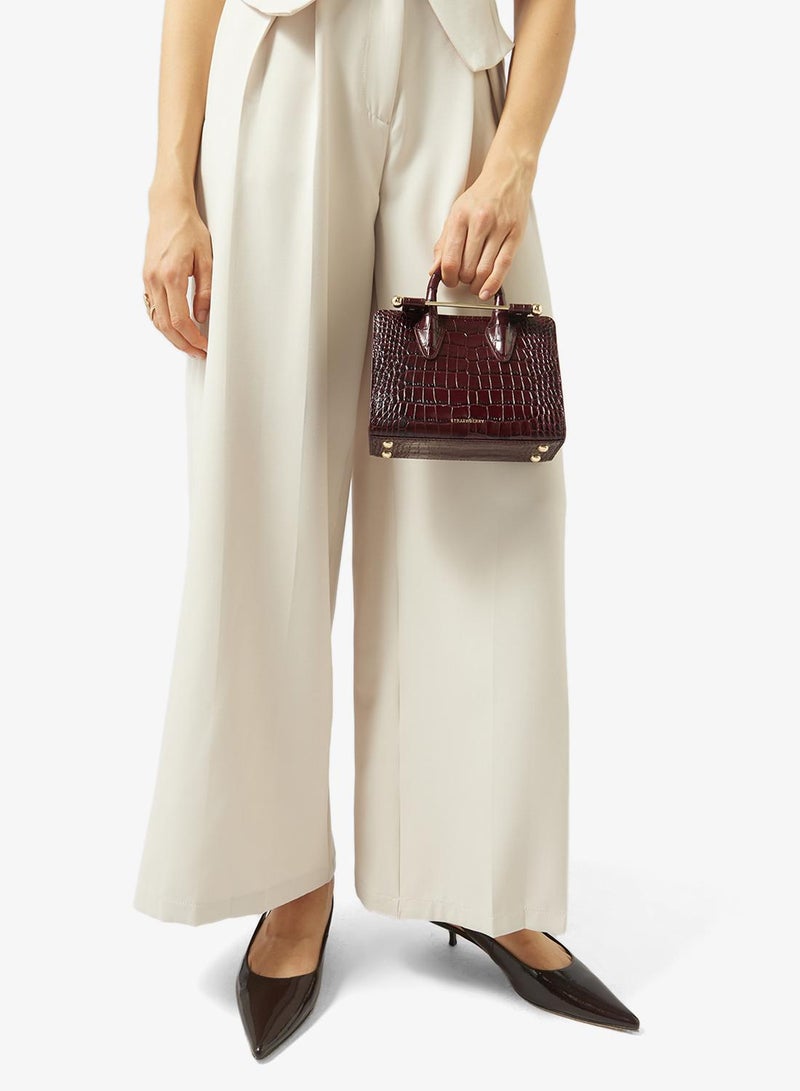 Strathberry Nano Tote In Croc Leather - Image 2