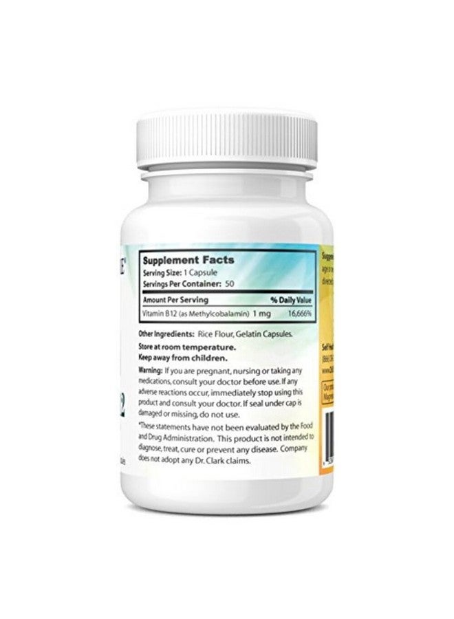 Dr Clark Store Dr. Clark Vitamin B12 Supplement, 1mg, 50 Gelatin Capsules - Image 4