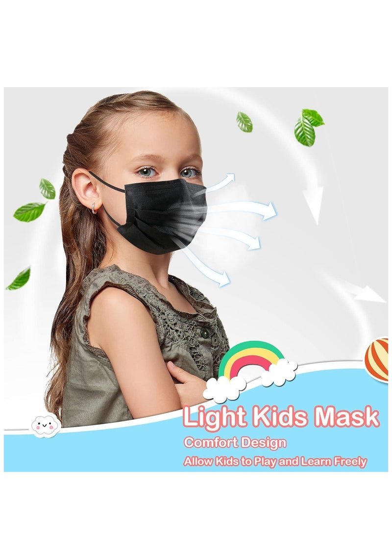 قناع للأطفال للاستعمال مرة واحدة ، 100 قطعة من أقنعة الوجه للأطفال ، قناع وجه للأطفال للأولاد والبنات - Image 2