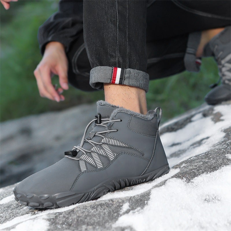 Winter New Sale Fleece-Lined Outdoor Five-Finger Snow Boots Warm And Comfortable Couple Mid-Top Casual Cotton-Padded Shoes - Image 4