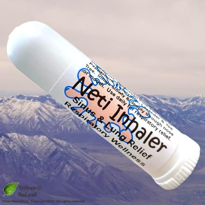 Urban ReLeaf NETI Salt Air Relief INHALER! Fast Relief. Soothing Sinus & Lung, Himalayan Salt & Botanicals! Respiratory Wellness. Healing Aromatherapy. Energizing! 100% Natural, Vegan, Made in the USA - Image 4