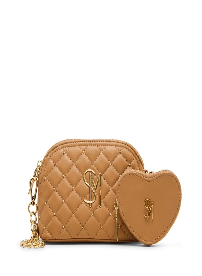 STEVE MADDEN ستيف مادن BMAGGS حقيبة كروس بودي صغيرة مبطنة، سادل - Image 1