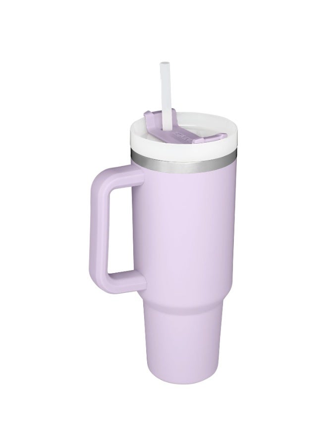 Stanley Quencher H2.0 FlowState Stainless Steel Vacuum Insulated Tumbler with Lid and Straw for Water, Iced Tea or Coffee, Smoothie and More, Rose Quartz, 40 oz Stainless Steel 32x15x 10cm Purple - Image 3