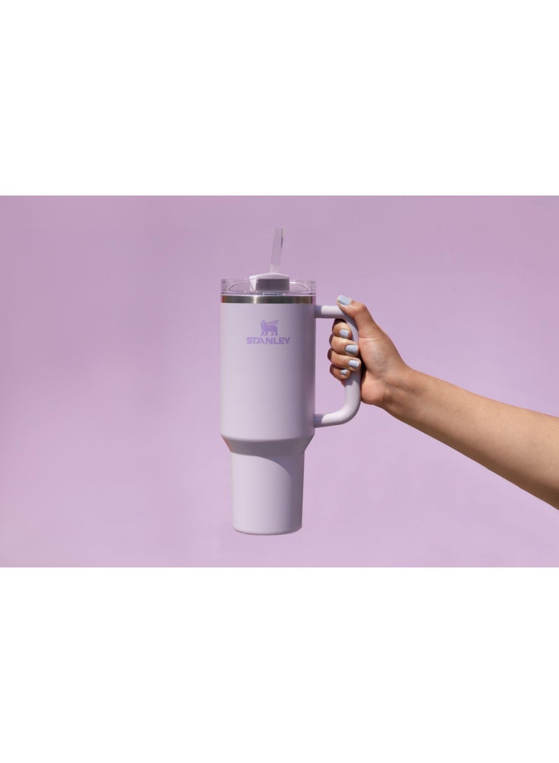 Stanley Quencher H2.0 FlowState Stainless Steel Vacuum Insulated Tumbler with Lid and Straw for Water, Iced Tea or Coffee, Smoothie and More, Rose Quartz, 40 oz Stainless Steel 32x15x 10cm Purple - Image 2
