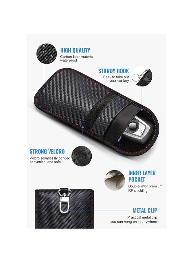 general Pouch for car Keys,Faraday Bag | Car Key Signal Blocking Pouch | Keyless Entry Car Keys Case | RFID Blocker Bag for Car Security | Anti-theft Remote Entry Keyless Protect - Image 4