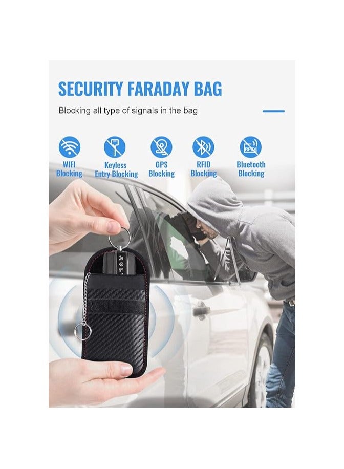 general Pouch for car Keys,Faraday Bag | Car Key Signal Blocking Pouch | Keyless Entry Car Keys Case | RFID Blocker Bag for Car Security | Anti-theft Remote Entry Keyless Protect - Image 2