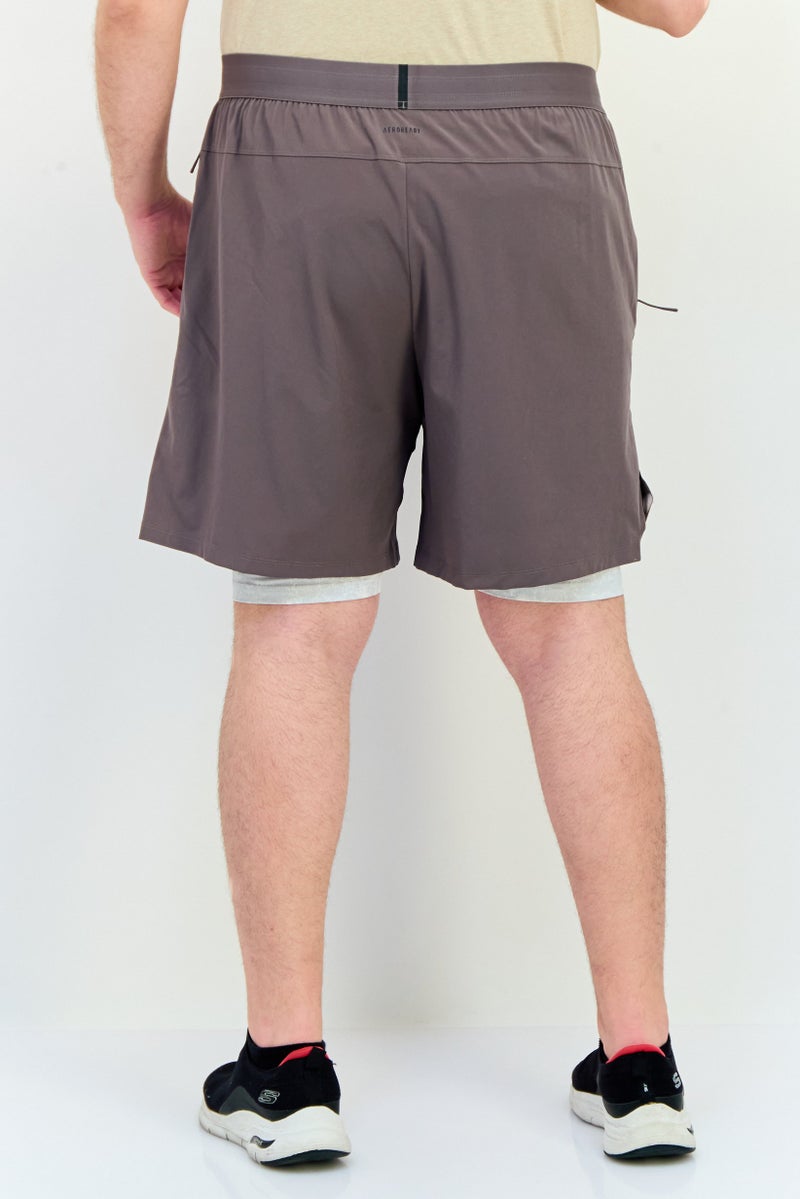 Adidas Men Sportswear Fit 9 Inseam Training Shorts, Dusty Grey - Image 4