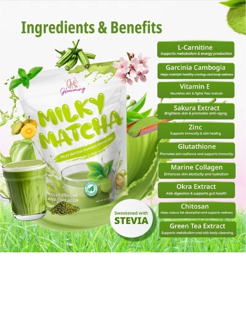 Cc Matcha Milk Flaming Drink (Appetite Suppressant) 10 Sachets x 21g/210g - Image 3