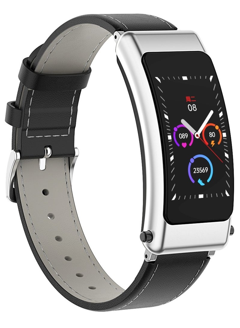 AROAQ K50 1.08 inch Leather Band Two -in-ONE TWS Earphone Detachable IP67 Waterproof Smart Watch Support Bluetooth Call  - Image 2