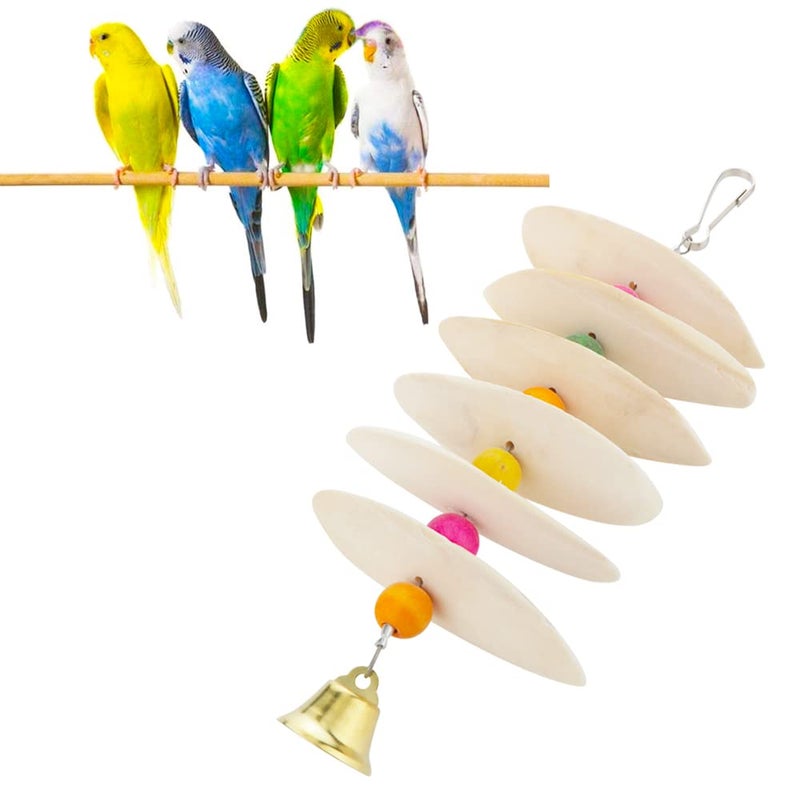 DQITJ Bird Cuttlebone Chew Toy, Natural Bird Calcium Cuddle Bone for Parrot Cockatiel Budgie Conure Sharp Beaks (6 Pcs in a Bunch) - Image 1
