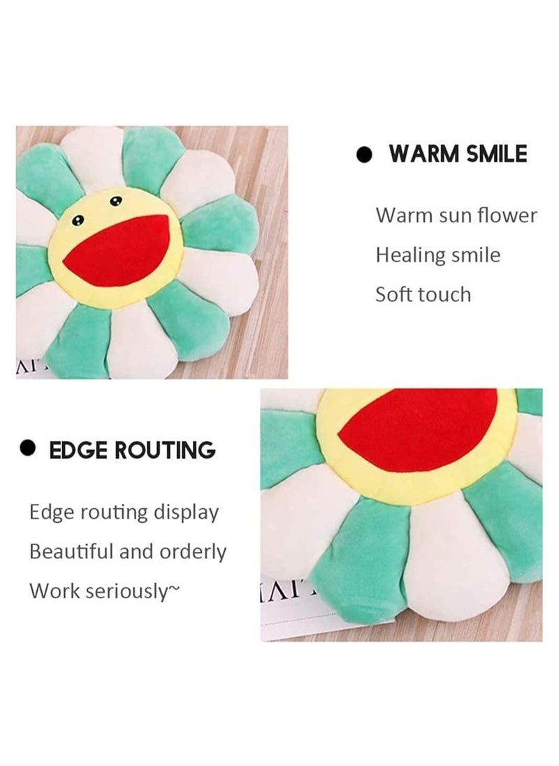 Bukela Smile Face Plush Rainbow Pillow, Sunflower Indie Decor Plush Pillow Soft & Comfortable Flower Floor Pillow for Home Reading Bed Room Decoration  - Image 2
